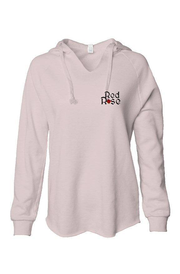 Red Rose Womens Hooded Sweatshirt